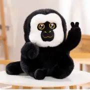 25cm Cartoon Black Monkey Plush Toy Smart Gorilla Stuffed Animal Doll Gift A