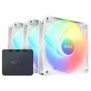 NZXT F120 RGB Fan 120mm Hub-Mounted White Triple Pack