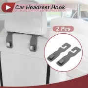 2 Pcs Universal Car Seat Headrest Hook for Purses and Bags Gray 6.50"x1.73"