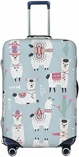[CADREWY] Cute alpaca Print Travel Suitcase Cover Luggage Protector with Elastic Anti Scratch for Carry On, Black, Small