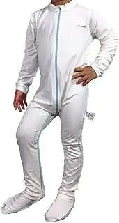 Zinc-Infused Tencel Full Body Suit for Baby Kids with Eczema, White, 130