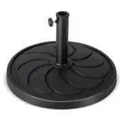 Gymax Umbrella Base 21.5"x21.5"x13.5" 40 lbs. Round Weighted Heavy-Duty Black