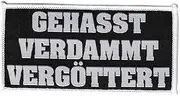 [Heidenklamotten] Geasst, Verdammt, Vergöttert sew-on Patch, Suitable for Böhse Onkelz Music Fan Clothing