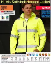 Hi-Vis Heavy Duty Softshell Hooded Jacket with 3M ScotchliteTM Reflective Tapes