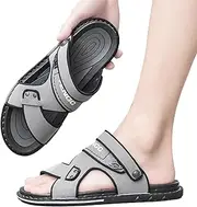 Mens Wide Sandals, Anti-Slip Sporty Outdoor Sandal Shoe, Fisherman Slide, Athletic Lightweight Casual Water Shoes for Hiking, Cycling, Running, Camping, Beach, Work, Kerali