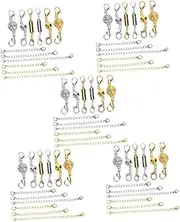 TEHAUX Sets Gold Chain Necklace Extenders Set DIY Jewelry Clasps Lobster Clasp for Men's Women's Bracelet Pendant