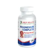 New Cabot Health Magnesium Complete 200 Tablets The Great Relaxer of Cramp