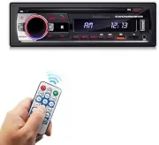 Single Din Car Radio Receiver - Bluetooth Car Stereo System - Mechless Digital M