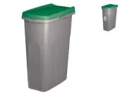 Waste Bin Ecosystem 40 Liters Lid Green Grey Stefanplast
