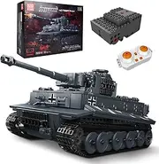 Mould King 20014 Tiger Tank Building Set, RC Motor Block Kit Military Construction Model, Brick-Build Toy for Adults Boys Aged 8+ 800pcs