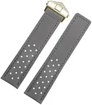 [London Craftwork] 24mm Suede Leather Strap compatible with TAG HEUER MONACO CARRERA FORMULA 1 Watch