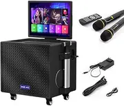 Movable Karaoke Projector Outdoor Singing and Dancing Party Karaoke All-in-one Machine with Microphone Set