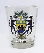 Gabon Coat Of Arms Shot Glass