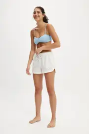 [Body] Body - The Essential Beach Short - White/geo XS WHITE/GEO