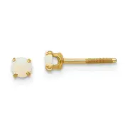 14k 14kt Yellow Gold Madi K 3mm Opal Earrings 6 mm
