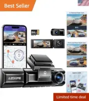 M550 3 Channel Dash Cam, 4K+1080P Dual Dash Camera for Cars Built-in WiFi GPS...