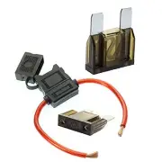 VOODOO (1) 8 Gauge Maxi Inline Fuse Holder Fuseholder w Cover (2ea 70 amp Fuses)