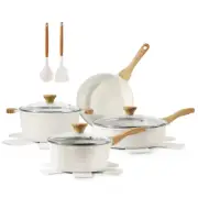 Nonstick Ceramic Cookware Set 13-Piece, Healthy Pots and Pans Set