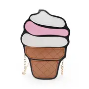 Cute Ice Cream Women Bag PU Leather Small Chain Clutch Girl Messenger Crossbody Shoulder Bags Female Purse Handbags