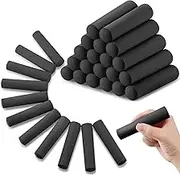 Fulmoon 40 Pcs Jumbo Sidewalk Chalk for Kids Outdoor Art Non Toxic Large Washable Street Chalk for Adults Drawing Painting Classroom(Black,Round Style)