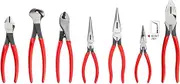 TEKTON Pliers Set, 7-Piece (Long Nose, Diagonal Cutting, End Cutting, Cable Cutting, Lineman's) | PLR99010