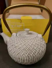 Tea Kettle Toptier Japanese Cast Iron Tea Kettle White Melody Teapot Infuser 34