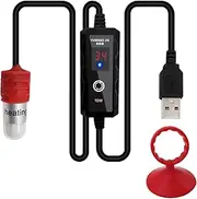 JISADER Submersible Thermostat Heat Rod Over Temperature Protection Heating Lamp Aquarium Fish Tank Heater for Newts Turtle Freshwater Saltwater, 10W