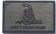 Don't Tread On Me Tactical Embroidered Morale Applique Fastener Hook and Loop Patch -(Army Green)