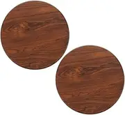 Yardenfun 2pcs Round Wooden Stool Seat Covers Smooth Solid Wood Replacement Cushions for Chairs Versatile Use Home and Office Easy to Install