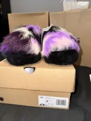 Ugg Australia Womens Fluff Yeah Slide Tie Dye Size 9 NIB