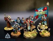 Painted Krieg command squad Astra Militarum Warhammer 40k Wargames