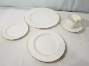 5 Pc Place Settings Lenox Debut Collection Hannah Platinum Pattern PRISTINE