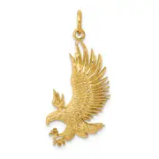 14k Yellow Gold Bald Eagle Charm