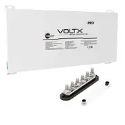 VoltX 12V 100Ah Blade Lithium Battery + Bus Bar M8 Power Distribution Terminal Block (6 GANG 300A Black)
