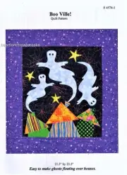 Boo Ville Halloween Ghost Wall Applique Quilt Pattern