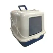 Front Open Hooded Portable Cat Toilet Litter Box Tray House With Scoop Handle