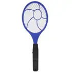 (Blue)Three Layer Electric Fly Mosquito Swatter Bug Zapper Racket Insects