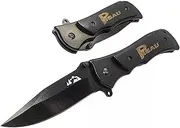 Lightweight Folding Pocket Knife with Stainless Steel Blade & wooden Handle Versatile Tool for Camping, Climbing, Fishing, and Survival