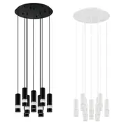 Bernabeta Round LED Pendant Light 10Lt 50w in Black or White