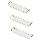 Jewelry Tray with Handles Cosmetic Perfume Makeup Display Breakfast Plate3919