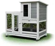 PawHub Rabbit Hutch Chicken Coop Guinea Pig Ferret Cage Outdoor with Wheels