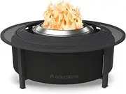 Solo Stove Fire Pit Surround Tabletop, Large | Elevation for Yukon Wood Burning Outdoor Fire Pit, Powder-Coated Steel/UV-Resistant Outdoor Fabric, Dimensions (HxDia): 52 x 133,5 cm, Black