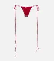 [LaQuan Smith] LaQuan Smith Sequined side-tie panties AU 16 pink