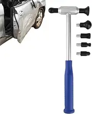 Car Dents Repair Kit, Truck Hammer Paint-Friendly Kit Dents Remover, Tap Down 6 Replacement Heads, Removal Tools for Auto Body Dings Damage, Compact, 30cm