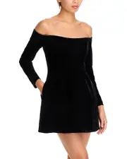 Bardot Nadene Velour Hourglass Dress