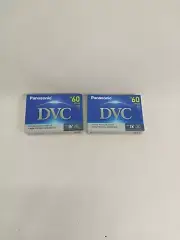 2 New Mini DV Panasonic DVC Tapes SP 60MIN LP & 80MIN AY-DVM60EJ2V Sealed & New