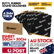 8x 50X30CM Van Trunk Vibration Proofing Audio Butyl Sound Deadener Damping Mat (for: Peugeot)