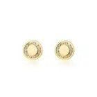 Cosmos Circle Stud Earrings With Swarovski Crystals Gp Myjs Designer Gift Bridal