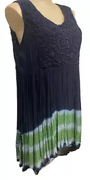 TS top TAKING SHAPE VIRTU plus sz S-M 18 Tye Dyed Tunic Dress Tank NWT