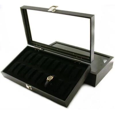2 18 Watch Bracelet Glass Top Jewelry Display Cases 14 3/4" x 8 1/4"
